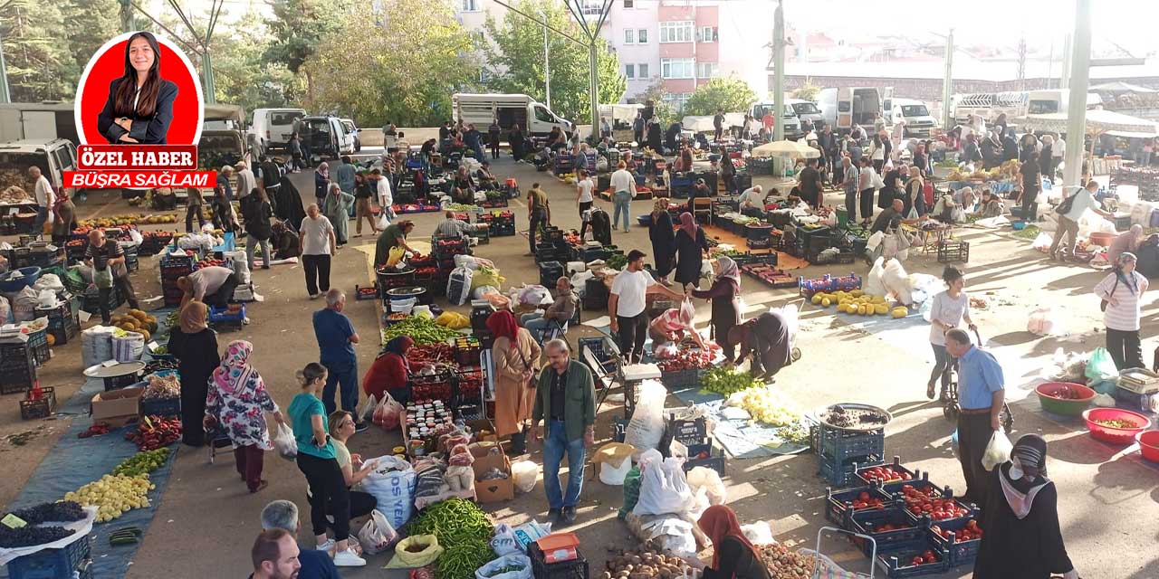 Aktepe üretici pazarında taze ürünler uygun fiyatlarla tüketiciyle buluşuyor!