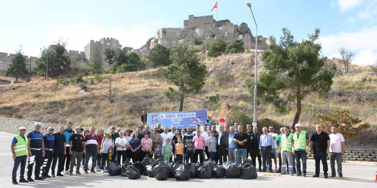 Amasya Kalesi, Avrupa Hareketlilik Haftası kapsamında temizlendi