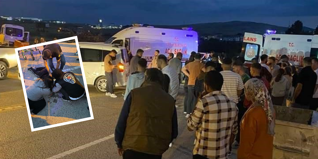 Elmadağ’da motosiklet ile otomobil çarpıştı: 1’i ağır 2 yaralı