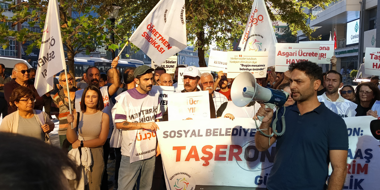 Çankaya Evleri'ndeki öğretmenler taşeron sistemine karşı eylem yaptı