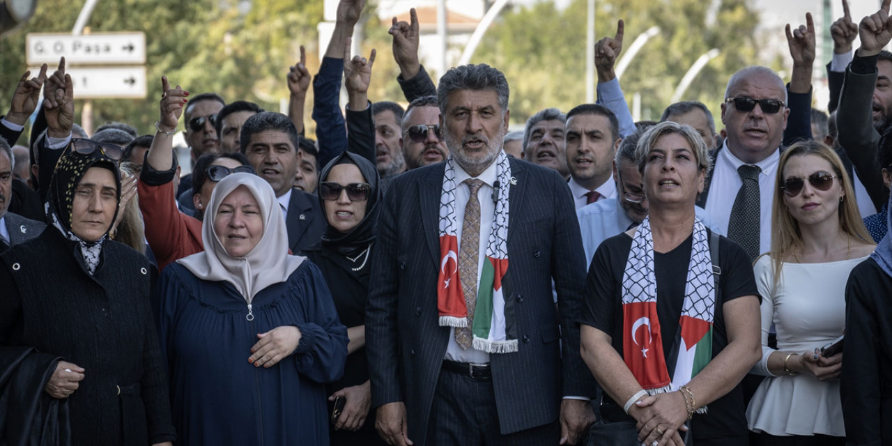 Milli Yol Partililer, Ankara'da İsrail'i lanetledi!