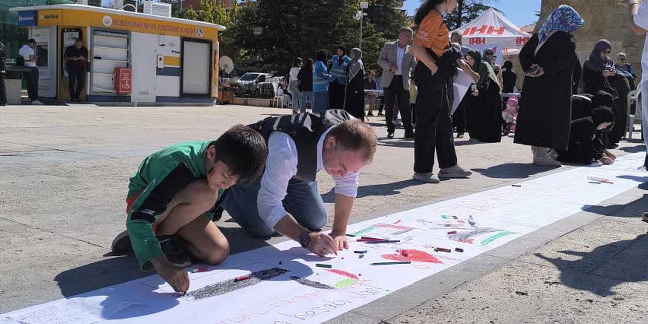 Kırşehirli çocuklar, Gazzeli çocukların dramını resmettiler