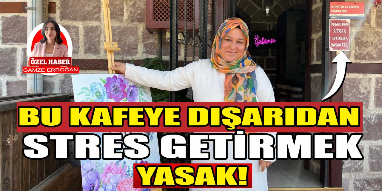 Ankara'daki bu kafeye dışarıdan stres götürmek yasak!