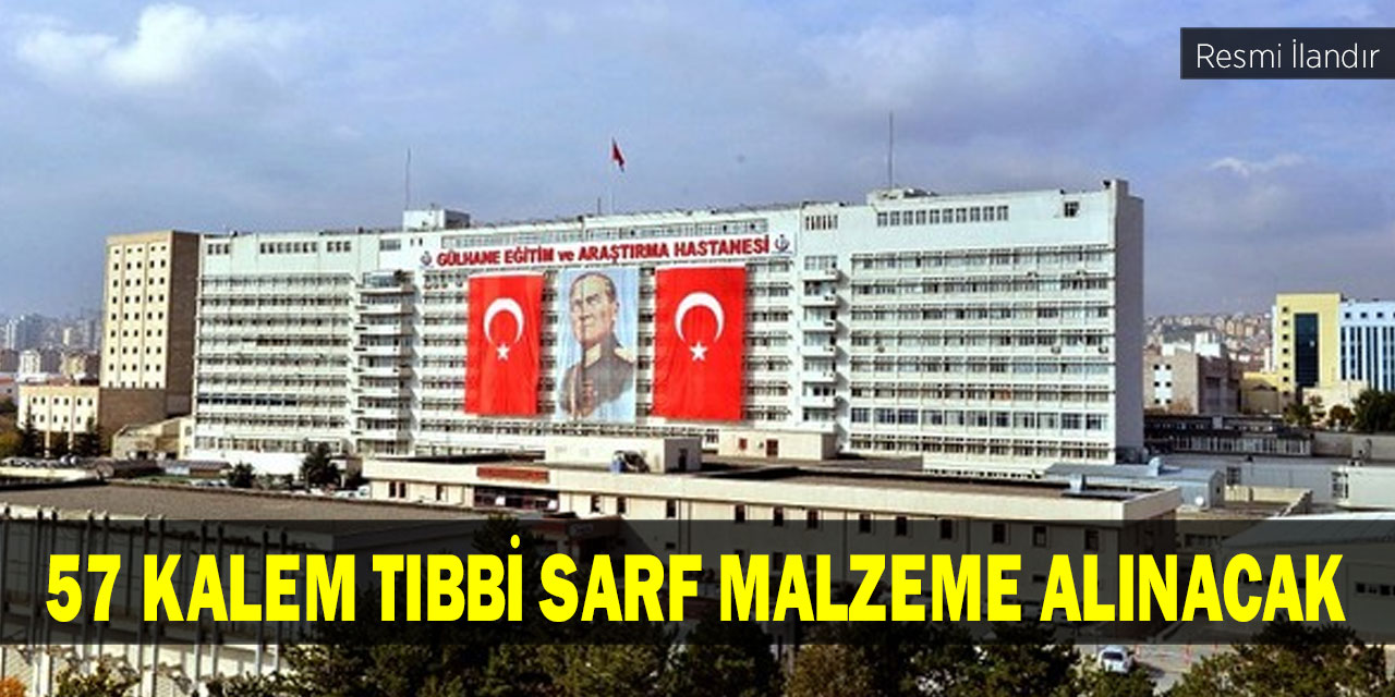 57 kalem tıbbi sarf malzeme alınacak