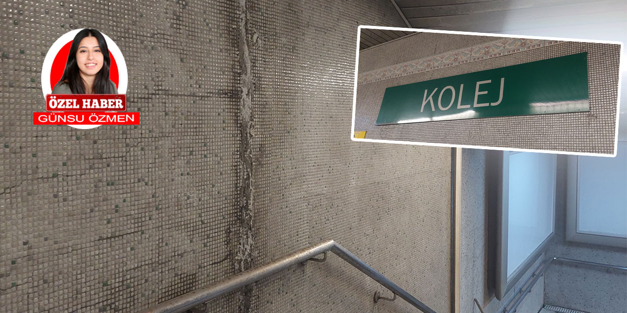 Kolej Metro İstasyonu’ndaki su sızıntısı yolcuları bezdirdi