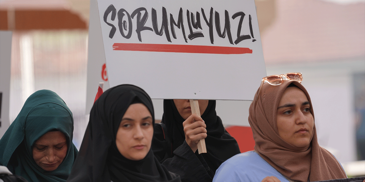 Ankara'da  kadına yönelik şiddete protesto