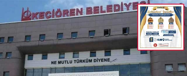 Keçiören Belediyesinden ödüllü Türk yemekleri yarışması! Büyük ödül tam 500 yüz TL