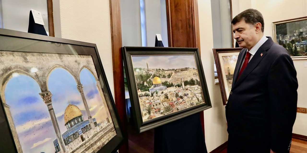 Ankara Valisi Vasip Şahin,  “Şehrim Kudüs” resim sergisinin açılışına katıldı