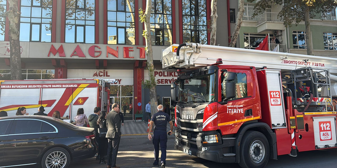 Ankara'da özel hastanede korkutan yangın