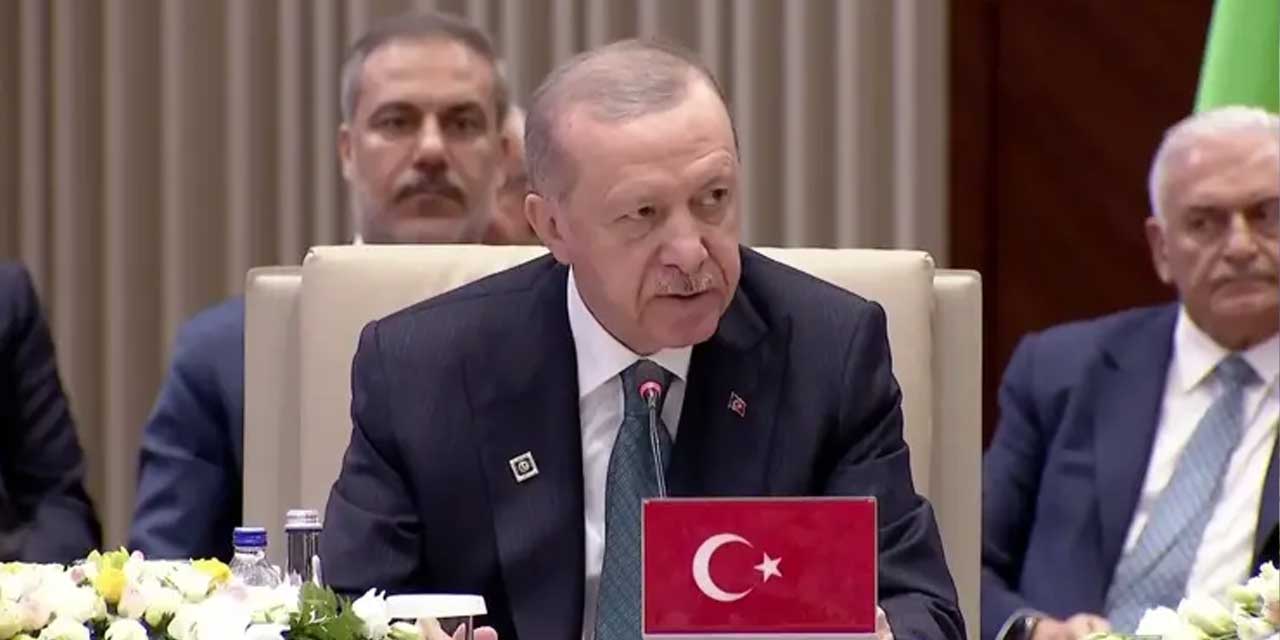 Cumhurbaşkanı Erdoğan'dan  Türk Devletleri Teşkilatı Zirvesi'nde ''Ortak alfabe'' açıklaması!