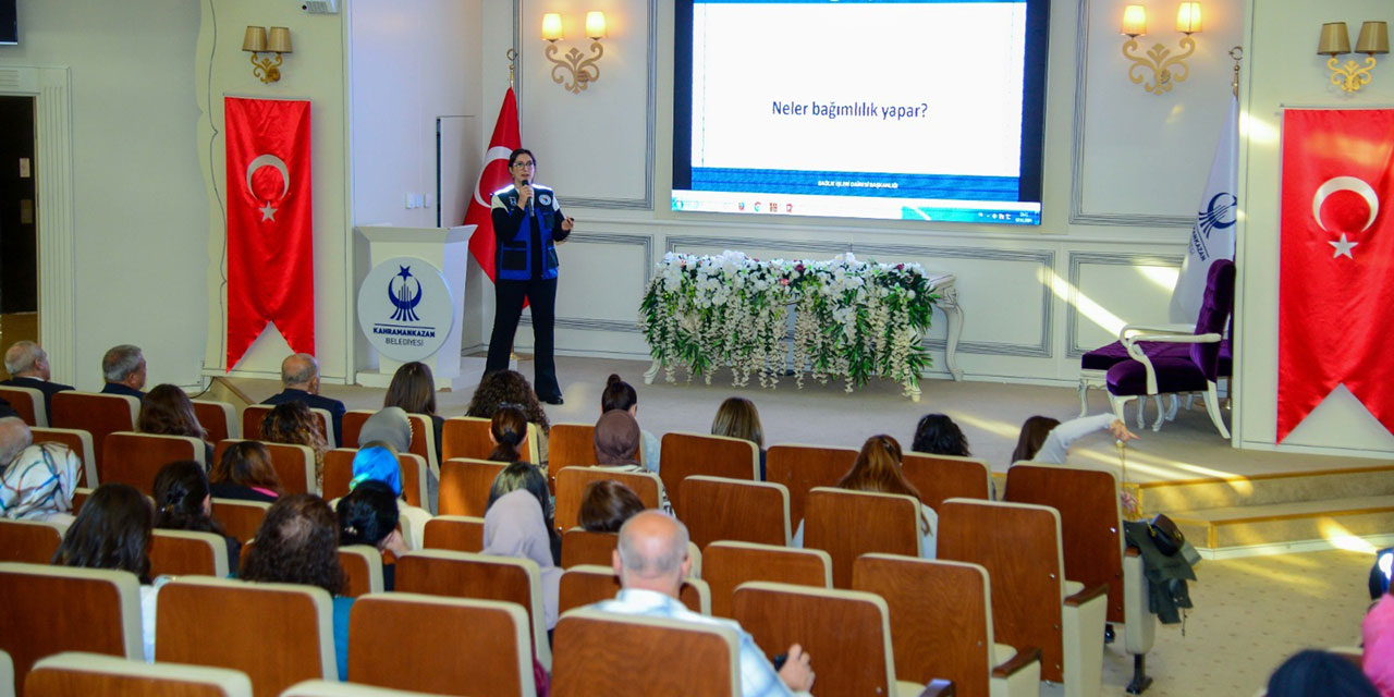 Kahramankazan'da bağımlılıkla mücadele semineri