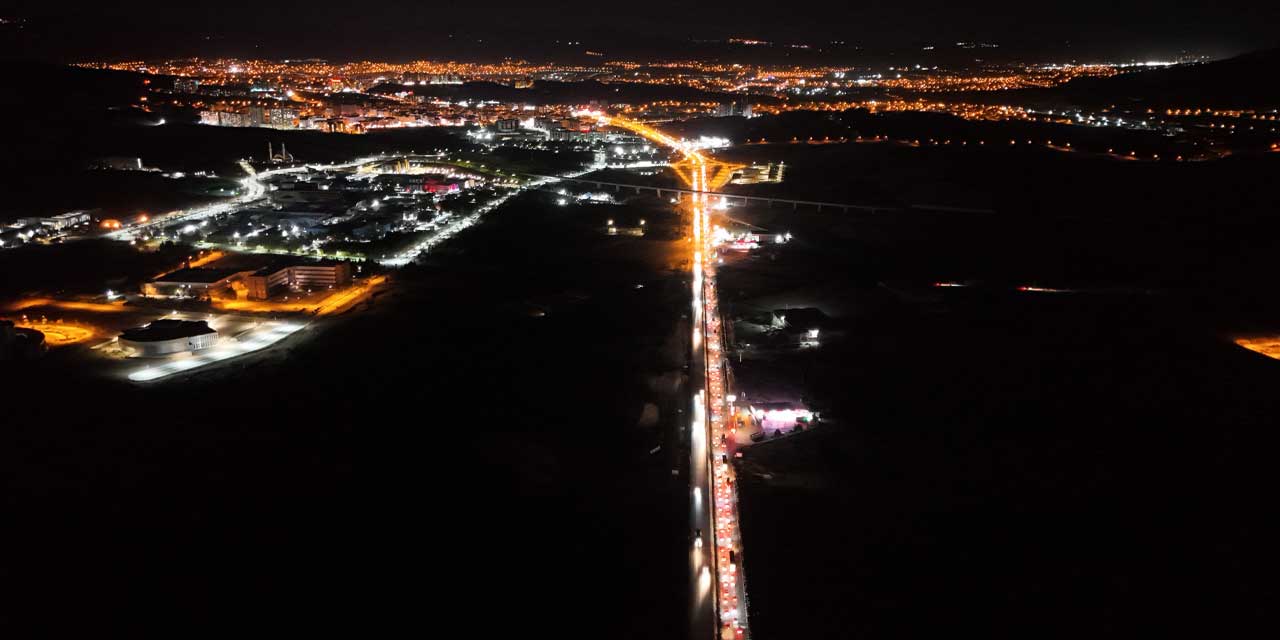 Kırıkkale'de 'Ara tatil' trafiği havadan görüntülendi