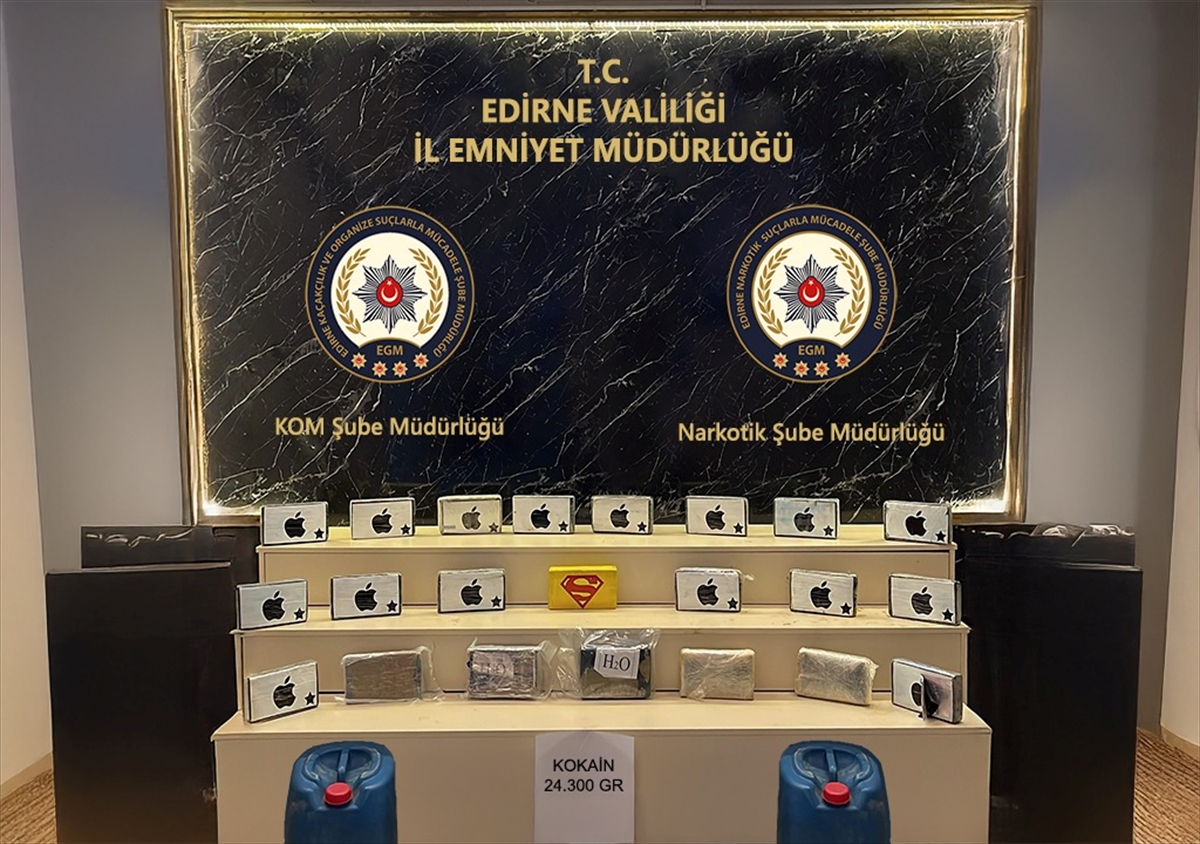 Edirne'de tırda 24 kilo 300 gram kokain ele geçirildi