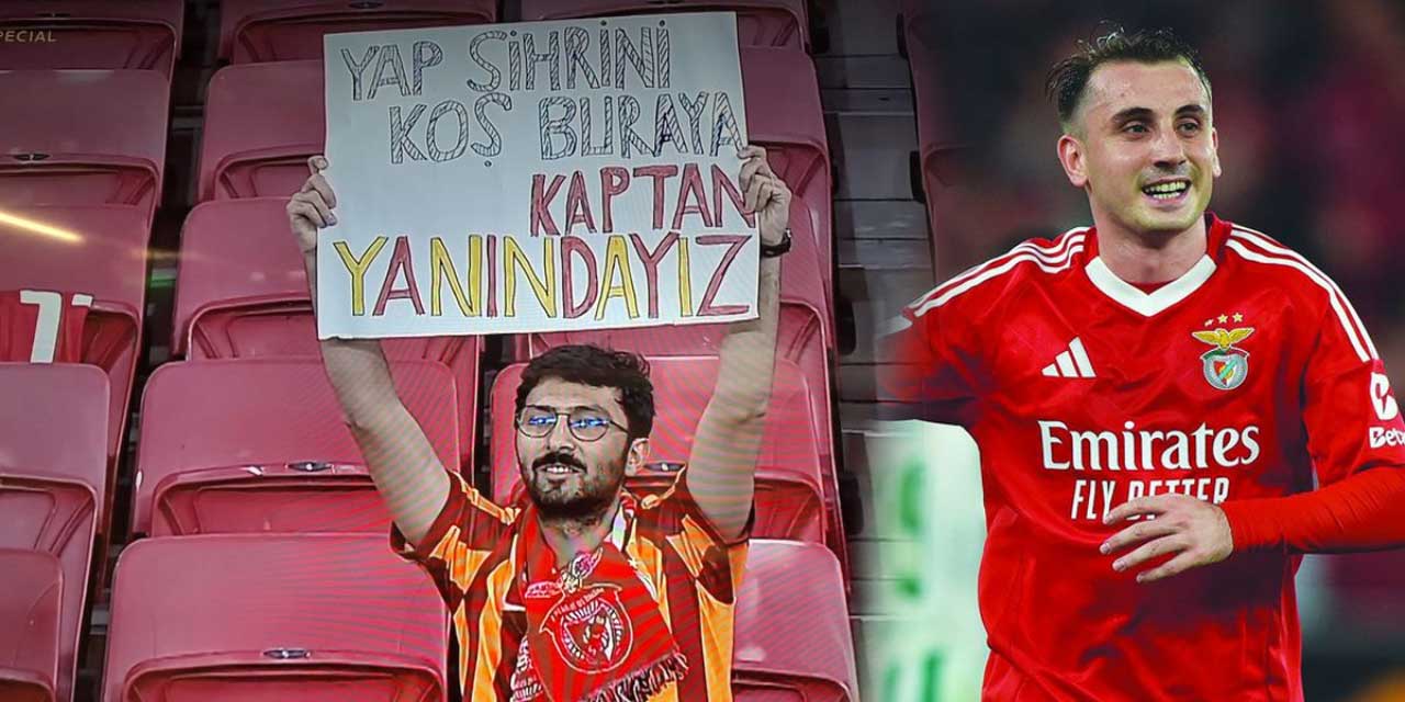 Galatasaray taraftarı Portekiz'de Kerem Aktürkoğlu'nun yüzünü güldürdü!