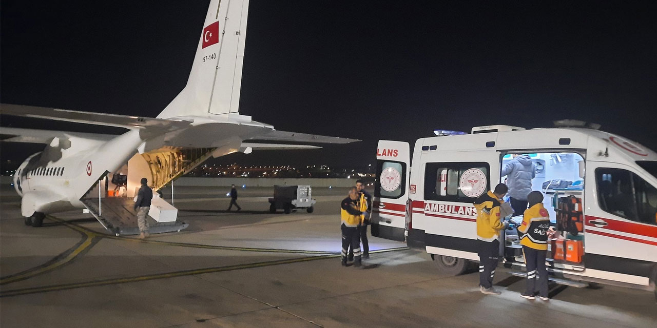 MSB imdada yetişti: 2 çocuk, ambulans uçakla Ankara'ya getirildi