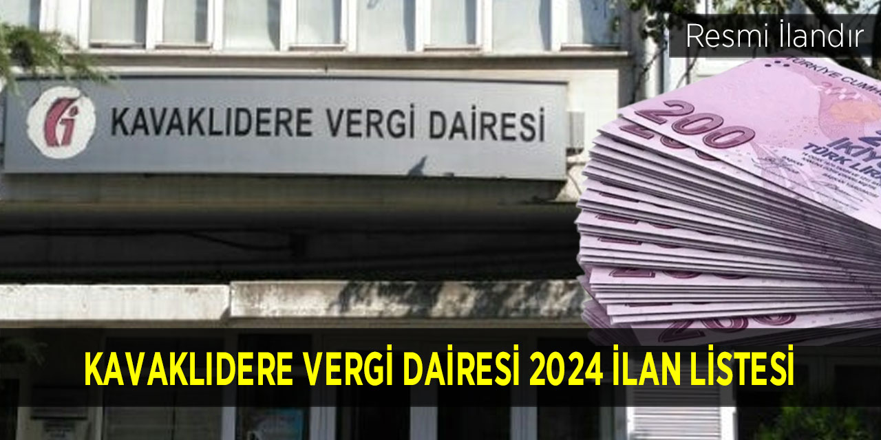 KAVAKLIDERE VERGİ DAİRESİ 2024 İLAN LİSTESİ