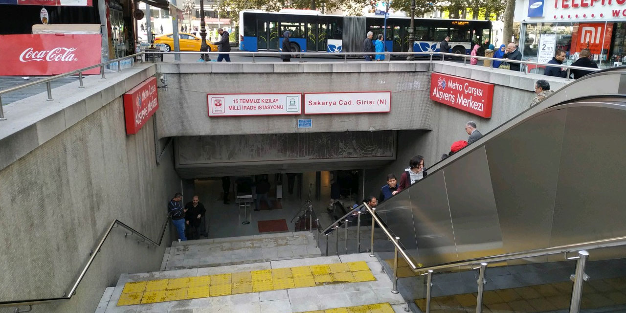 Kızılay metrosunda musluklar kullanılamaz hale getirildi