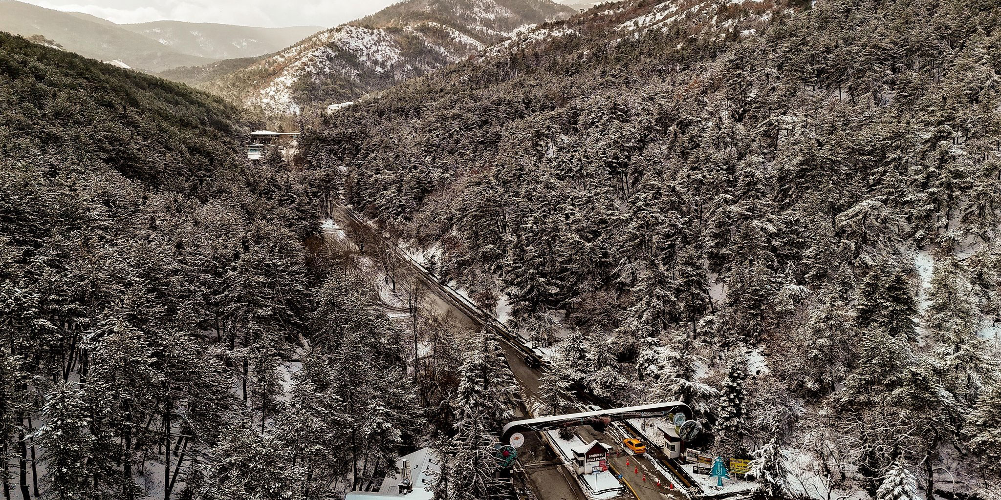 Kızılcahamam'dan eşsiz kar manzarası