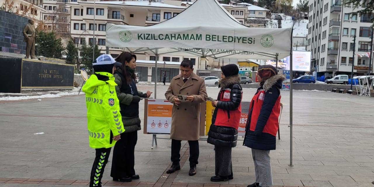 Kızılcahamam’da kadına yönelik şiddetle mücadeleye farkındalık etkinliği