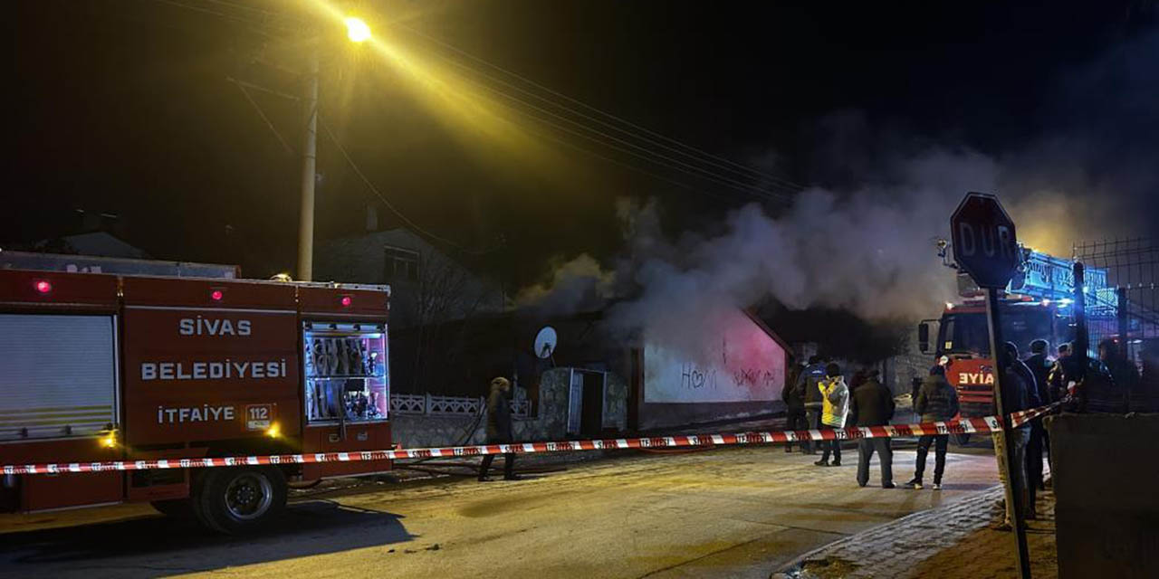 Sivas'ta elektrikli soba yangına neden oldu