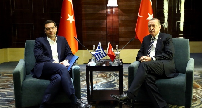Cumhurbaşkanı Erdoğan, Yunanistan Başbakanı Çipras’ı kabul etti