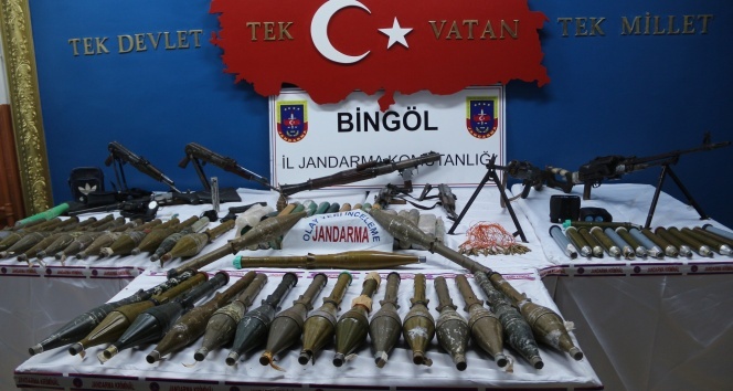 Bingöl’de örgütün silah depoları bulundu