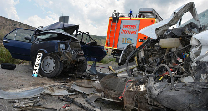 Sivas'ta trafik kazası: 1 ölü, 1 yaralı