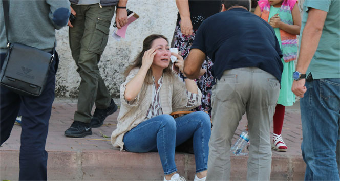 Kazadan sonra hüngür hüngür ağladı