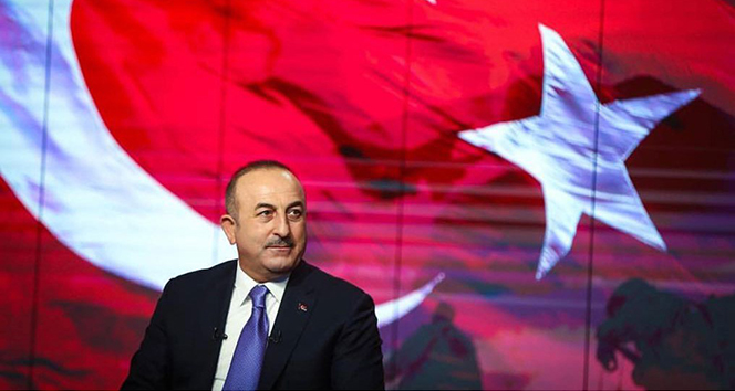 Dışişleri Bakanı Çavuşoğlu'ndan Zeytin Dalı Harekatı'na bayraklı destek