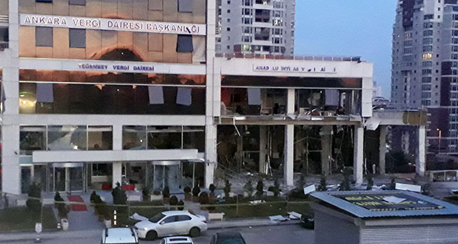 Ankara Vergi Dairesi’ndeki patlamanın bilançosu gün ağarınca ortaya çıktı