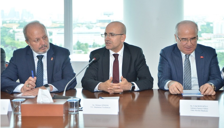 Mehmet Şimşek, ASO’da OSB başkanlarıyla bir araya geldi