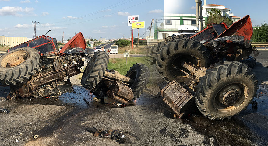 Görenler hayrete düştü! Traktör ikiye bölündü