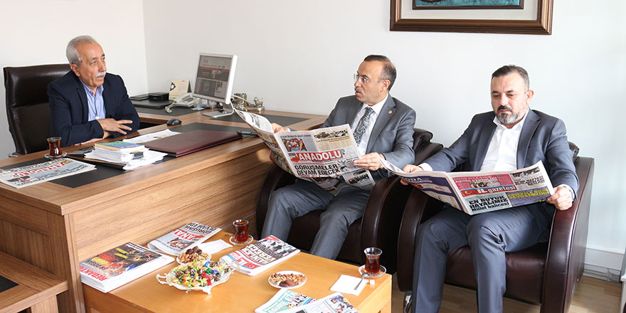 Turan ve Ercan’dan Anadolu Gazetesi’ne nezaket ziyareti