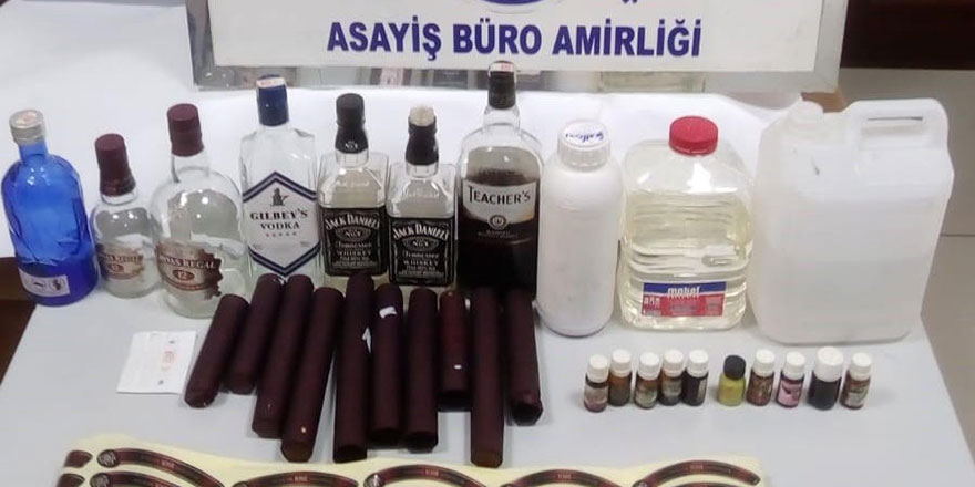 Ankara'da sahte içki yapımına suçüstü