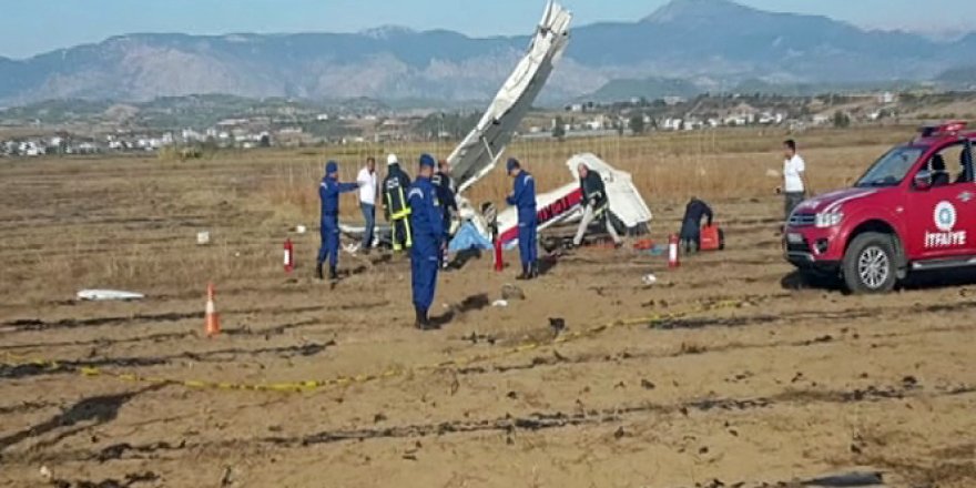 Antalya'da keşif uçağı düştü: 2 ölü