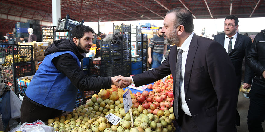 Murat Ercan esnaf ziyaretinde