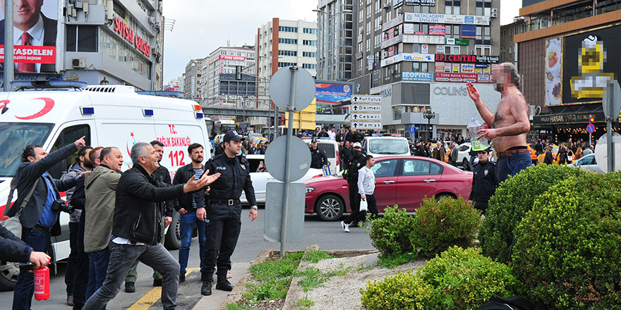 Benzinle kendini yakmaya çalıştı