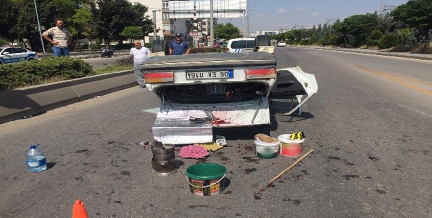 Ankara'da trafik kazası: 1 yaralı