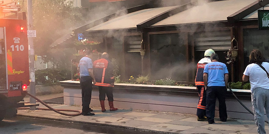 Başkent'te restoranda yangın çıktı