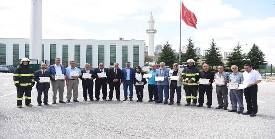 İtfaiyeden din görevlilerine yangın eğitimi