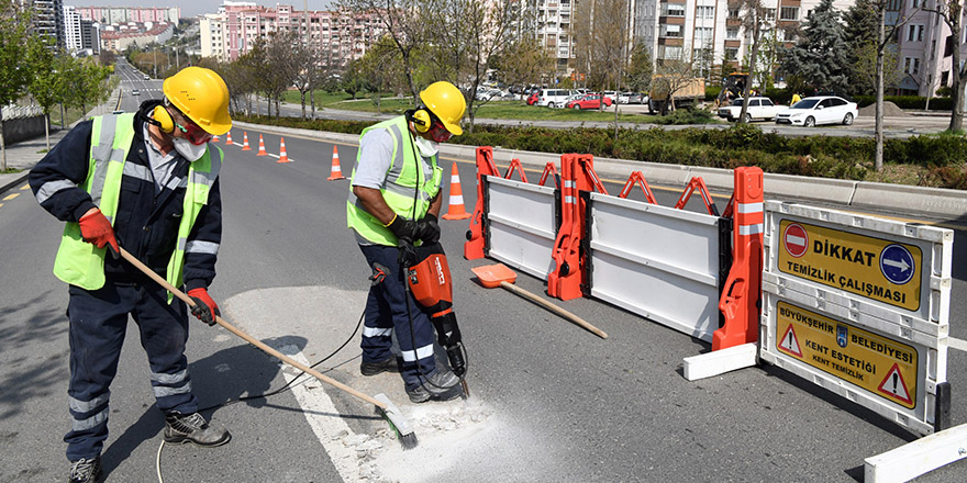 Başkentte cadde ve sokak temizliği