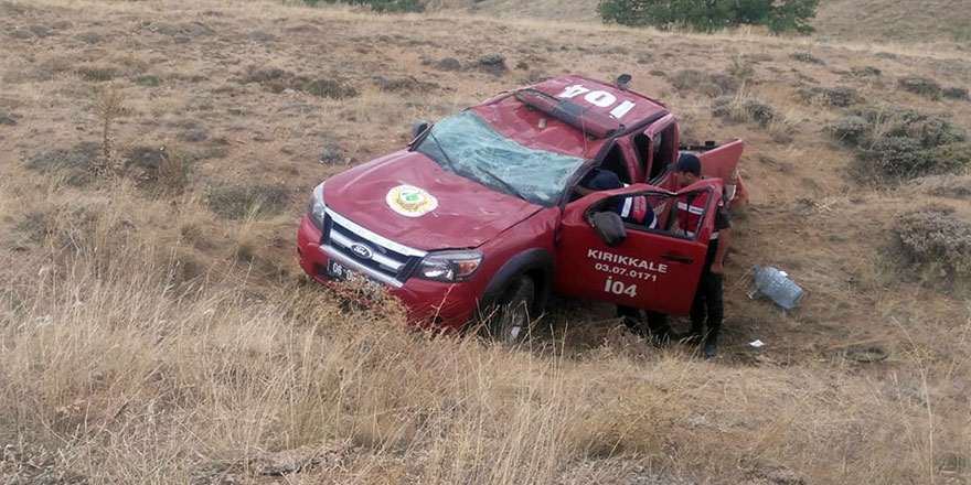 Kırıkkale'de trafik kazası; 2 yaralı