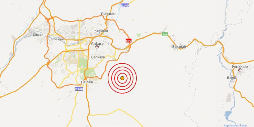 Ankara'da korkutan deprem