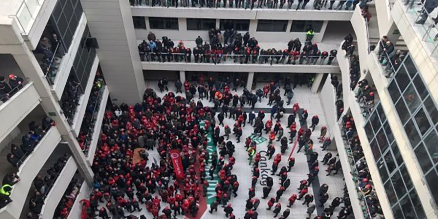 Zam alamayan işçiler, Çankaya Belediyesi'ni bastı