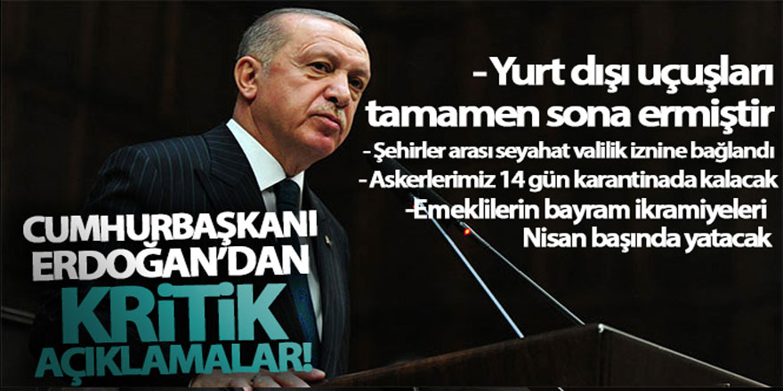 Cumhurbaşkanı Erdoğan yeni tedbirleri açıkladı