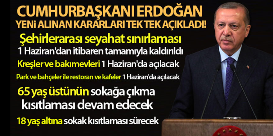 Cumhurbaşkanı Erdoğan normalleşme planını açıkladı