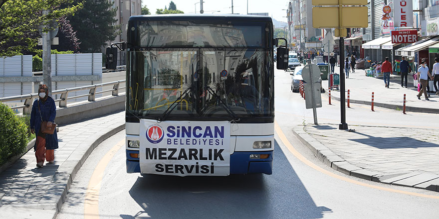 Sincan’da ücretsiz mezarlık servisleri hizmete başladı