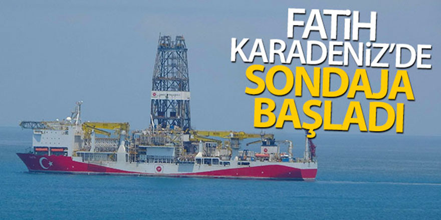 Fatih Sondaj Gemisi Karadeniz'de ilk sondajına başladı