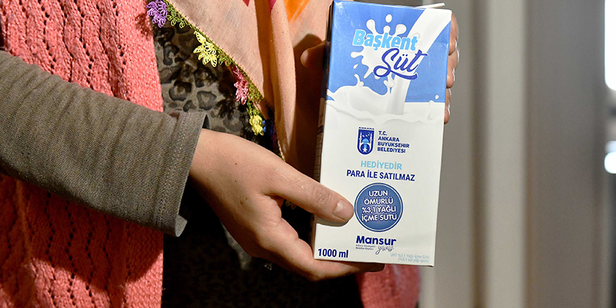 Büyükşehirden çocuklara süt desteği