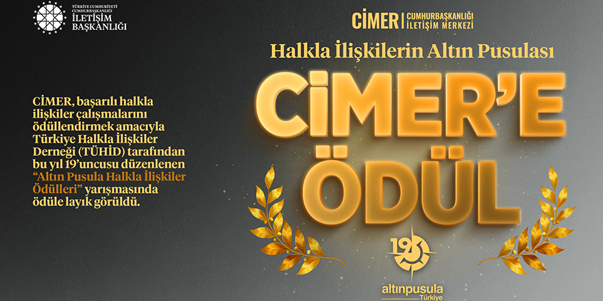 CİMER “Altın Pusula” ödülü kazandı